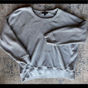 Jcrew waffle sweater in gray